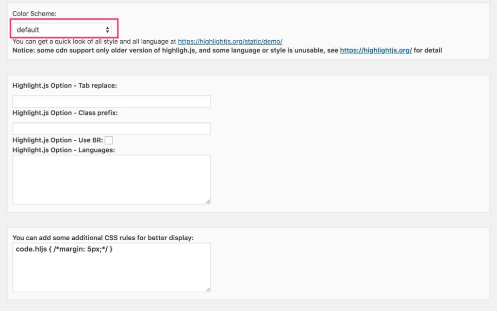 ハイライトの背景色を選択します。