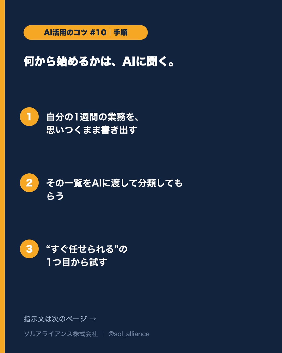何から始めるかは、AIに聞く。 3枚目